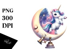 Pirouetting Unicorn on Celestial Observatory | Sublimation | Product Image 1