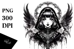 Detailed Gothic Girl PNG Product Image 1