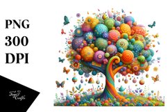 Colorful Tree|Sublimation | Clipart Product Image 1