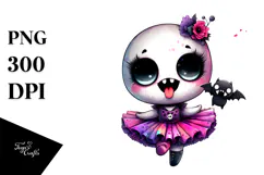 Funny Haunted Doll with Bat, Transparent PNG Product Image 1