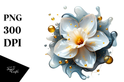 Shiny Daffodil, Watercolor PNG Product Image 1