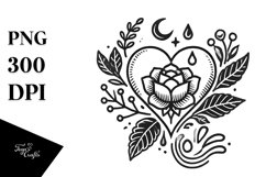 Simple Heart Tattoo PNG Product Image 1