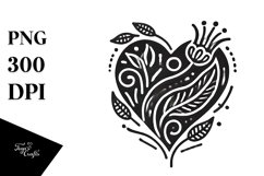 Simple Tattoo Style Heart PNG Product Image 1