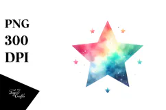 Colorful Simple Pastel Star PNG Product Image 1