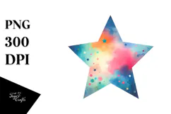 Colorful Simple Pastel Star PNG Product Image 1
