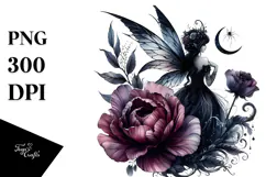 Gothic Fairy with Creative Flower View PNG Product Image 1