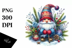 Vibrant Winter Gnome PNG Product Image 1