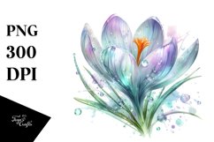 Shiny Pastel Crocus PNG Product Image 1
