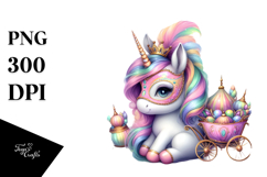 colorful Baby Unicorn with Mardi Gras Parade Product Image 1