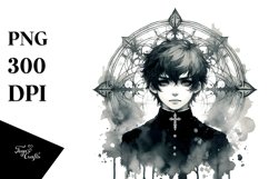 Washed Gothic Boy Sublimation Clipart Product Image 3