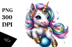 colorful Baby Unicorn with Dance Hall Product Image 1