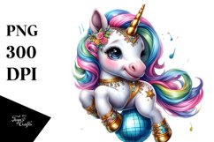 colorful Baby Unicorn with Dance Hall Product Image 1