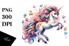 Colorful Baby Unicorn Dance Hall PNG Product Image 1
