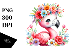 Vibrant Flamingo Flower Crown Product Image 1