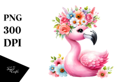 Vibrant Flamingo Flower Crown Product Image 1