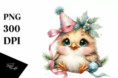 Baby Bird with Party Hat PNG Product Image 3