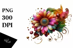 Watercolor Luxury Flower Love Splash Clipart Product Image 3