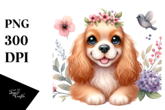 Happy Cocker Spaniel Baby PNG Product Image 1