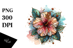 Wooden Stained Hibiscus Product Image 1