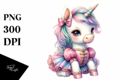 colorful Baby Unicorn in Minuet Dancer's Outfit Product Image 3