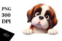 Colorful Baby Saint Bernard | Sublimation | Clipart Product Image 1