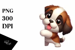 Colorful Baby Saint Bernard | Sublimation | Clipart Product Image 3