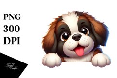 Colorful Baby Saint Bernard | Sublimation | Clipart Product Image 3