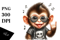 Cute Baby Monkey PNG Product Image 1