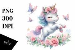 Dancing Baby Unicorn in Bubble | Clipart Product Image 3