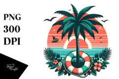 Retro Tropical Island Tropic PNG Product Image 1