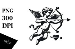 Distressed Cupid Heart PNG Product Image 1
