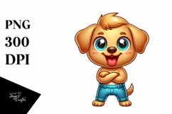 Funny Labrador Retriever Cartoon Clipart Product Image 1