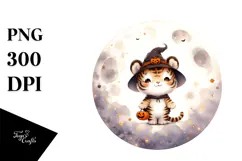 Cute Tiger in Halloween Costume, Transparent PNG Product Image 1