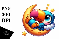 Colorful Baby Toucan Clipart Product Image 1