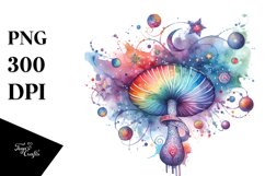 colorful Magical Mushroom Clipart Product Image 1