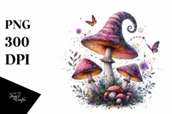 Detailed Magical Mushroom PNG Product Image 1