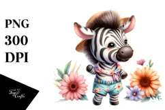Cute Baby Zebra, High-Res PNG Product Image 1