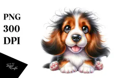 Cute Basset Hound, PNG Product Image 1