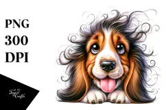Cute Basset Hound, PNG Product Image 1