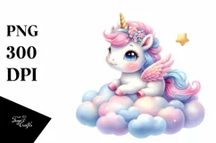 Baby Unicorn Posing as Johny Bravo | Clipart Product Image 1