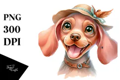 Happy Vizsla Baby PNG Product Image 1