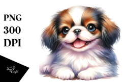 Happy Japanese Chin Baby PNG Product Image 1