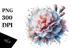 Carnation with Small Golden Insertions, Transparent PNG Product Image 1