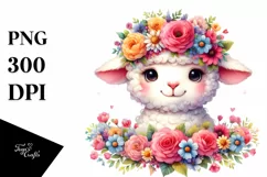 Vibrant Cartoon-Style Watercolor Flower Product Image 1