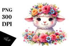 Vibrant Cartoon-Style Watercolor Flower Product Image 1
