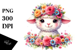 Vibrant Cartoon-Style Watercolor Flower Product Image 1