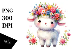 Vibrant Cartoon-Style Watercolor Flower Product Image 1