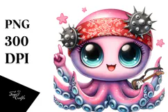 Cute Baby Octopus, High-Res PNG Product Image 1