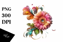 Watercolor Luxury Flower Love Splash Clipart Product Image 1