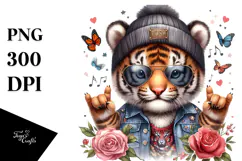 Cute Baby Tiger PNG Product Image 1